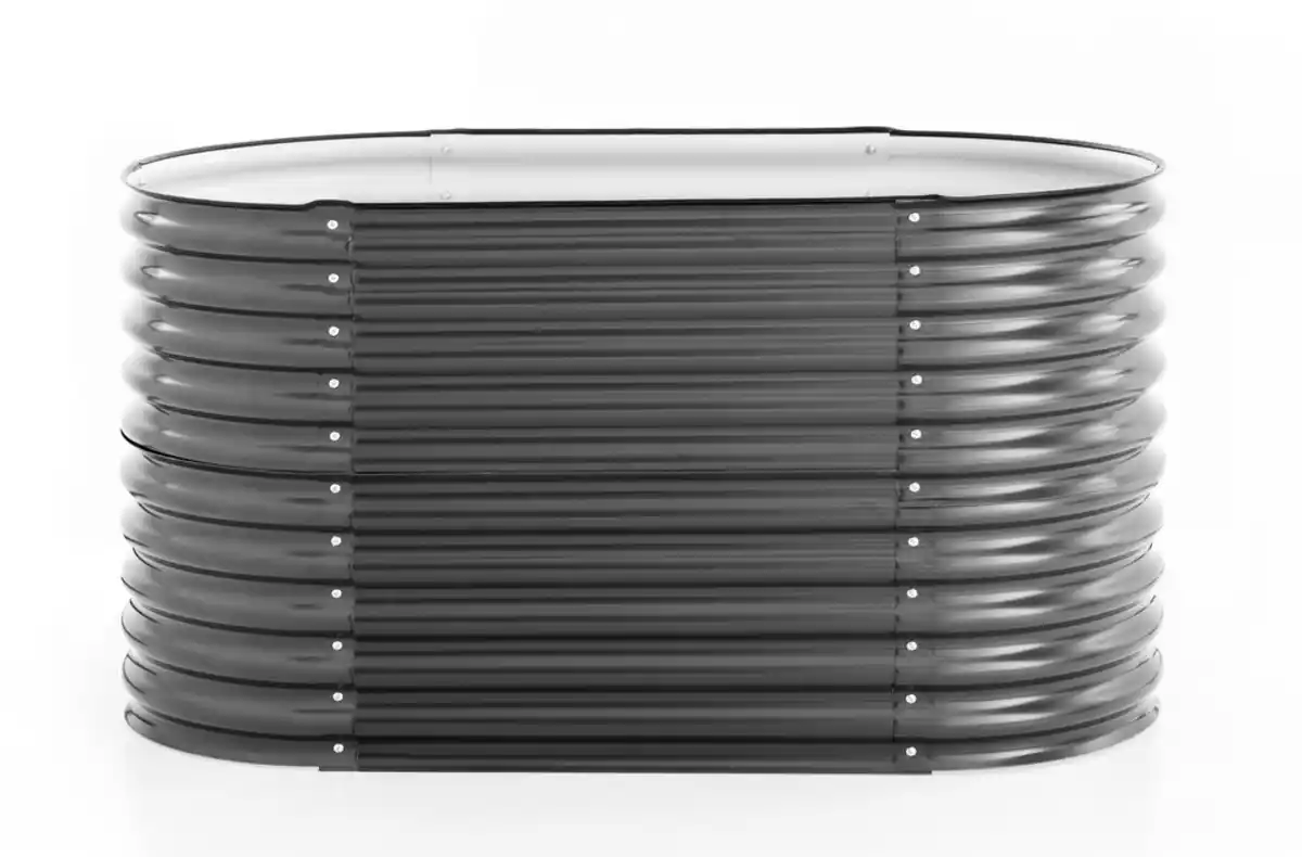 Bild 1 von Stahl Oval Hochbeet L - Anthrazit