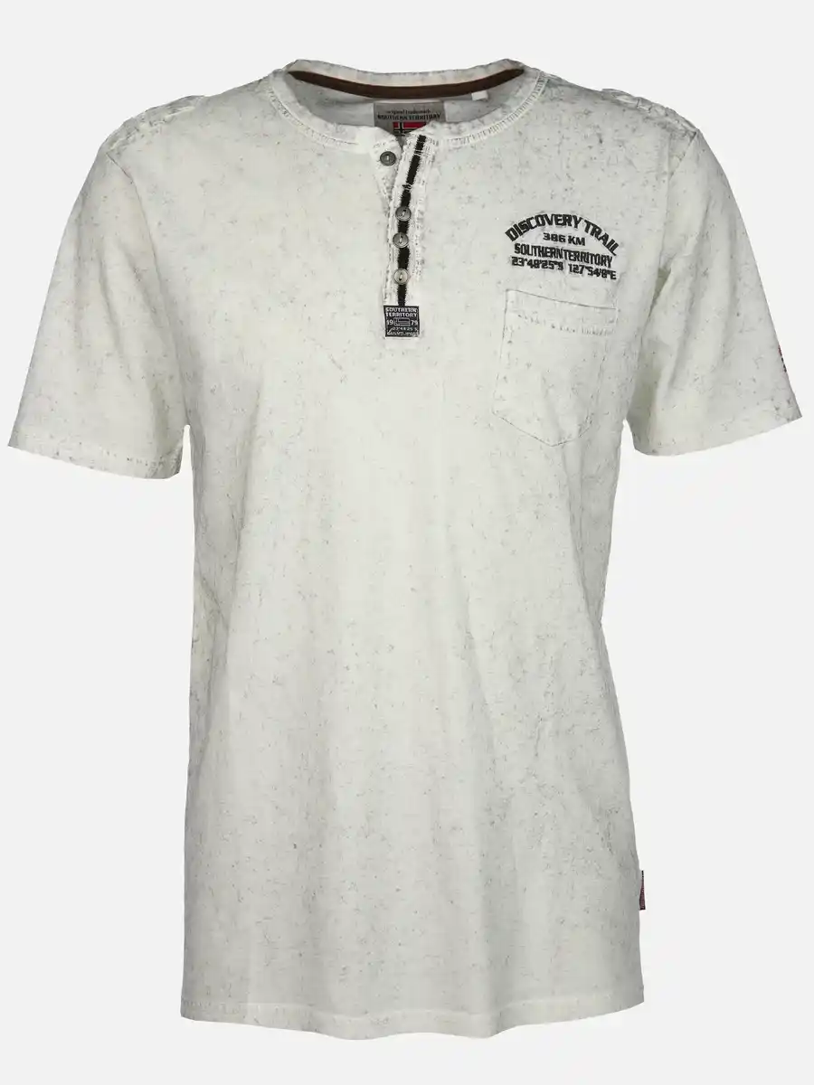 Bild 1 von Herren Henleyshirt im Used Look Weiß