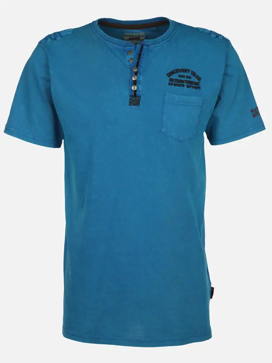 Bild 1 von Herren Henleyshirt im Used Look Blau