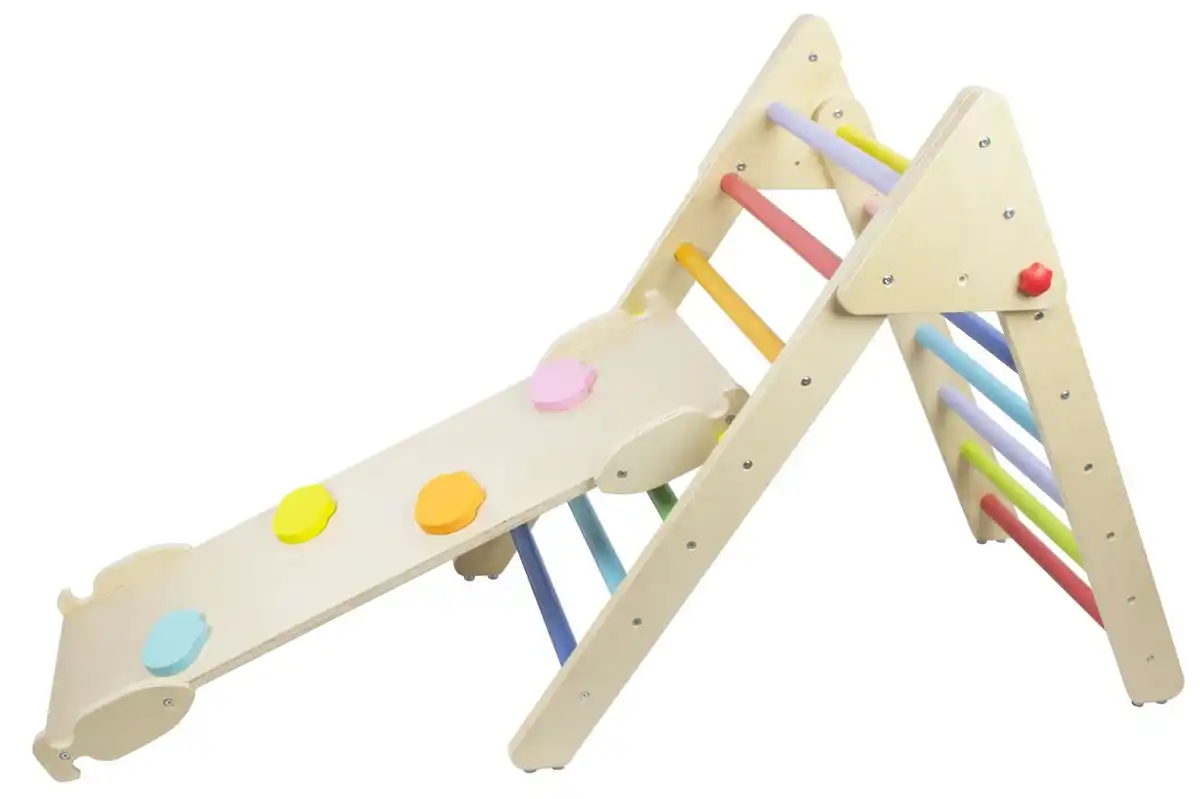Bild 4 von 3-in-1 zusammenklappbares Regenbogen-Kletterset