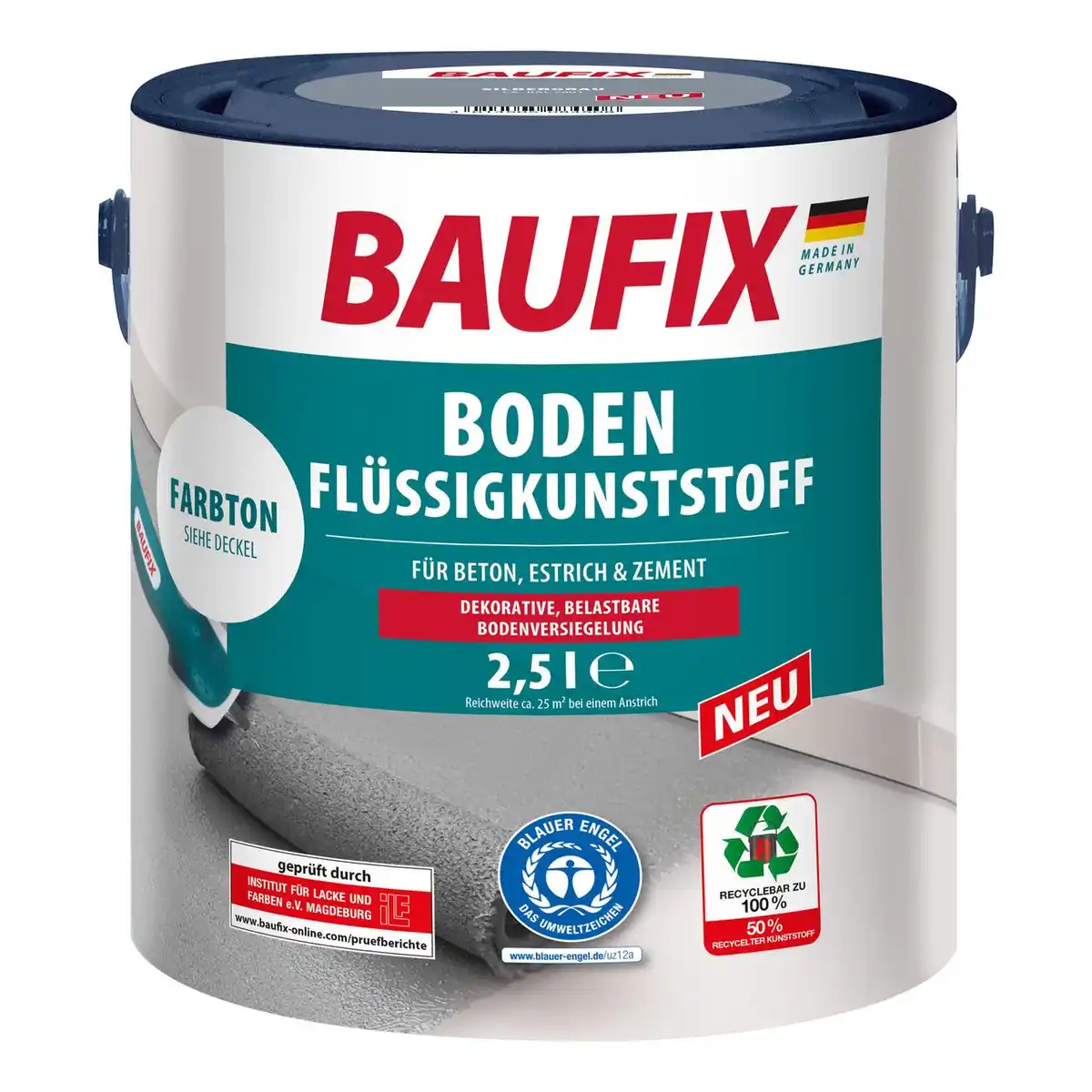 Bild 1 von Boden-Flüssigkunststoff 2,5 l, silbergrau 2 er Set