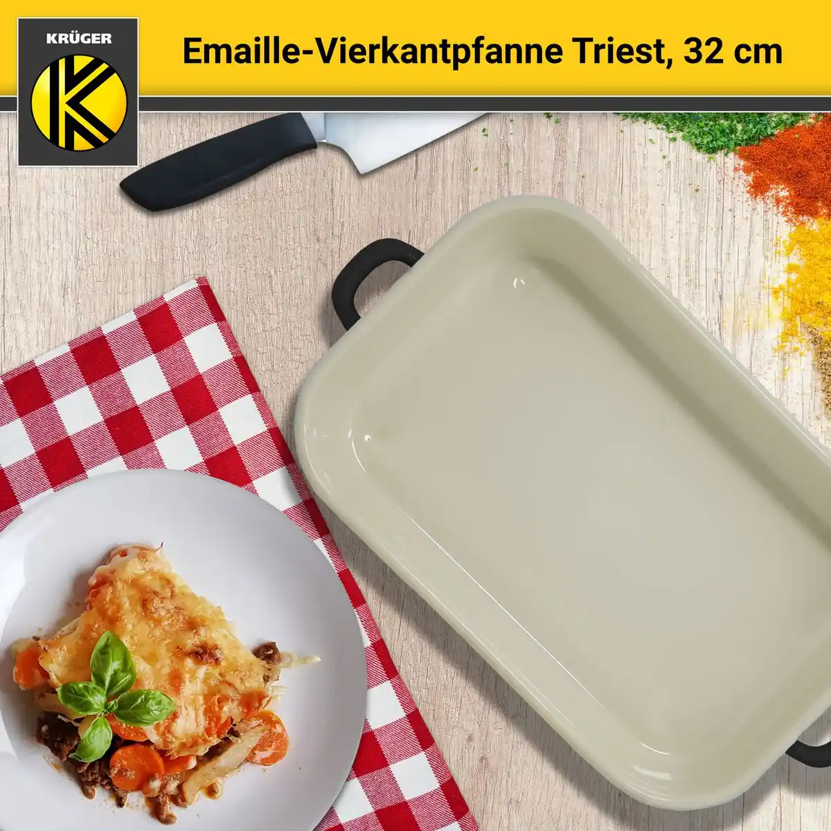 Bild 3 von Emaillierte Vierkantpfanne Triest, 32 x 22 cm