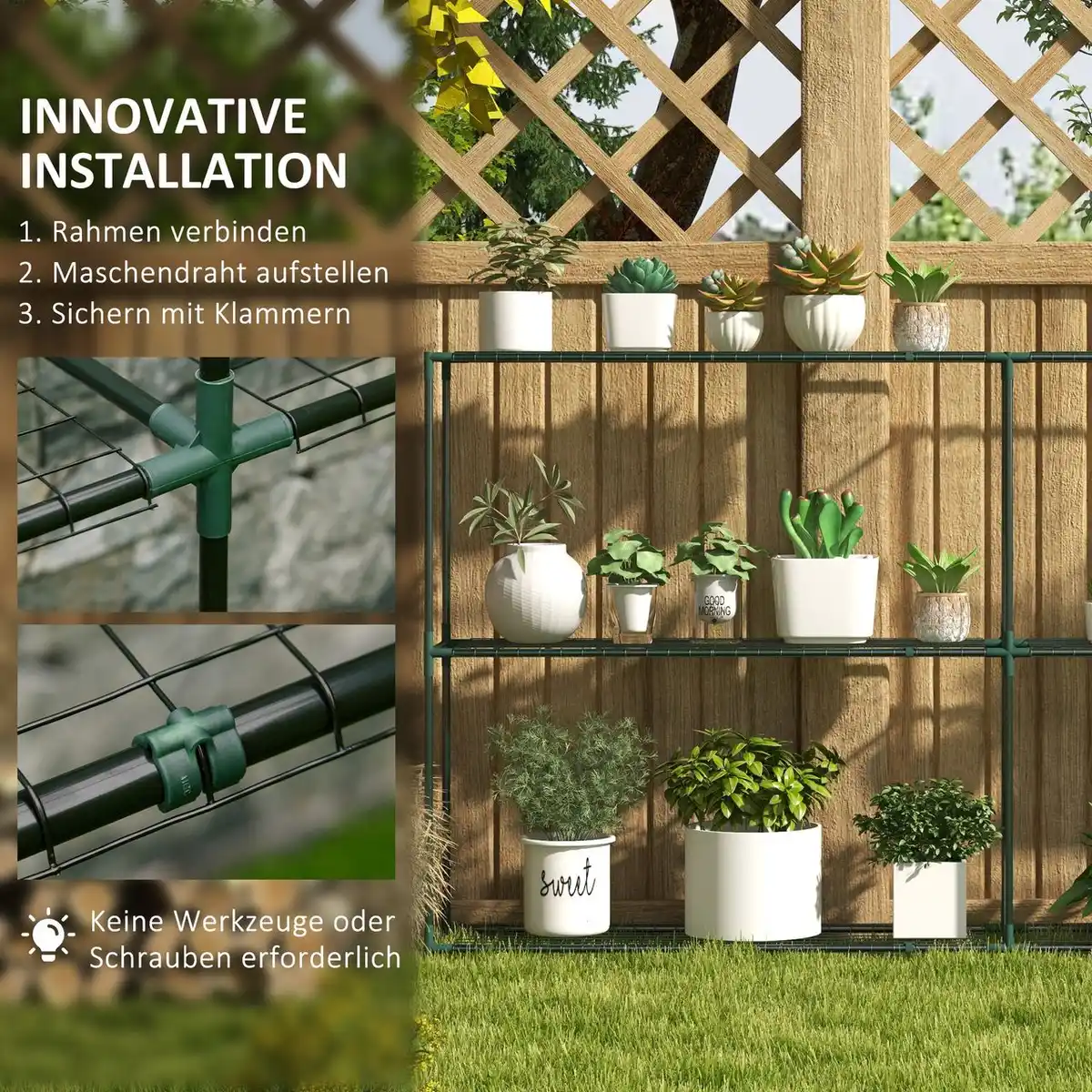 Bild 4 von Pflanzenregal, Blumenregal Pflanzentreppe mit 3 Stufen, für Garten