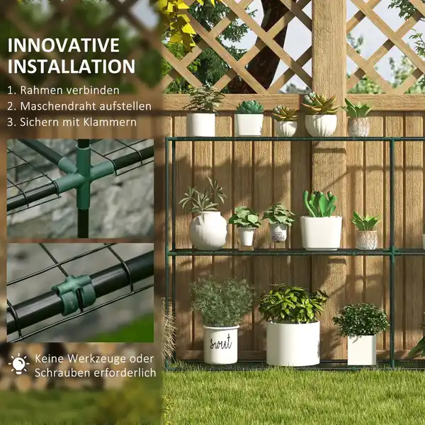 Bild 4 von Pflanzenregal, Blumenregal Pflanzentreppe mit 3 Stufen, für Garten