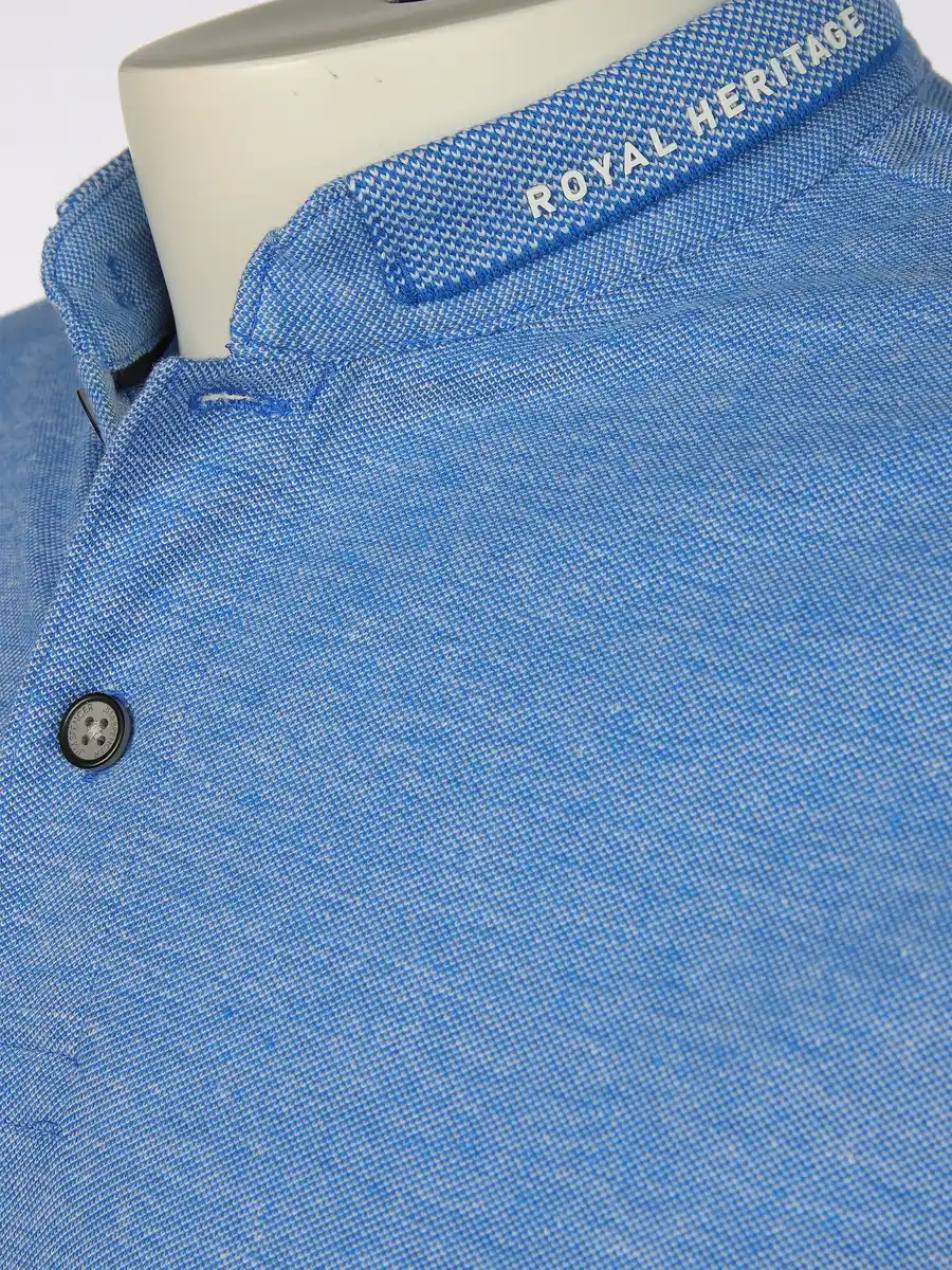 Bild 3 von Herren Poloshirt mit Stehkragen Blau