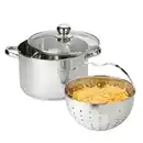 Bild 1 von BEYOND® Edelstahl Kochtopf 24 cm, mit Glasdeckel und herausnehmbarem Siebeinsatz