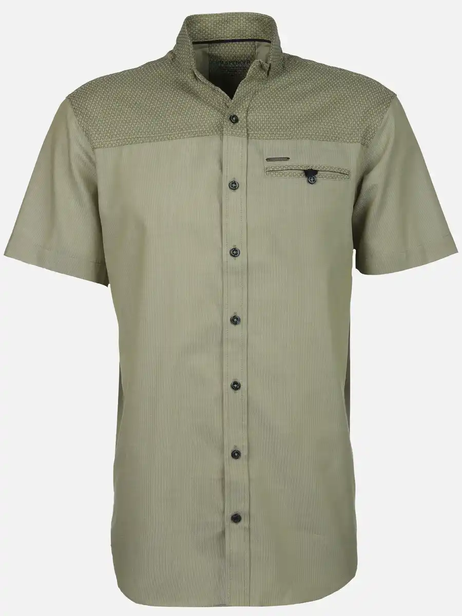 Bild 1 von Herren Freizeithemd mit kurzen Ärmeln Oliv