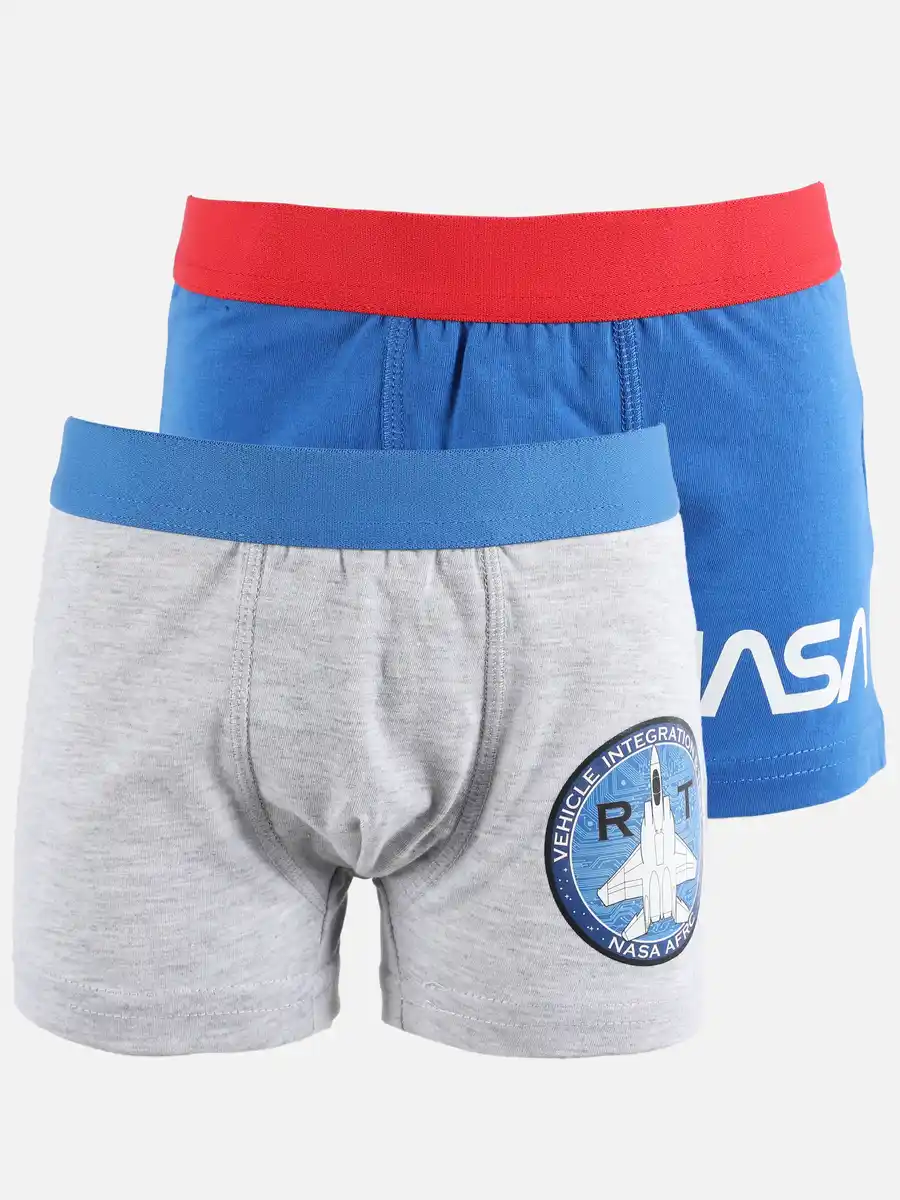 Bild 1 von Jungen Retro Pants im 2er Pack mit Nasa Motiv Blau