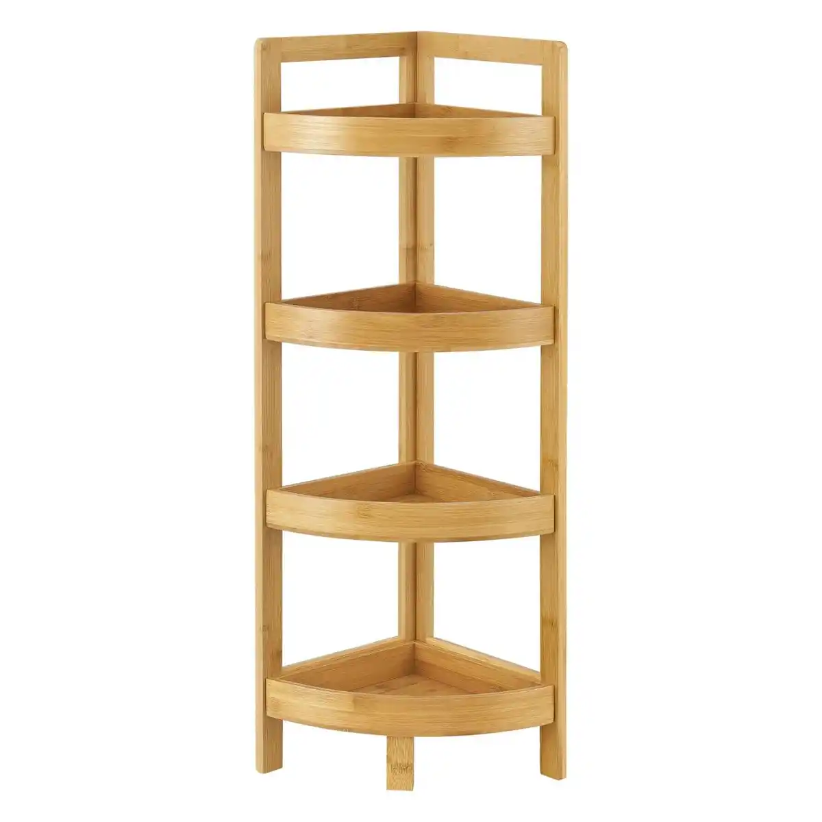 Bild 4 von Bambus Badregal Lestijärvi Eckregal mit 4 Ablagen 80x23x23cm