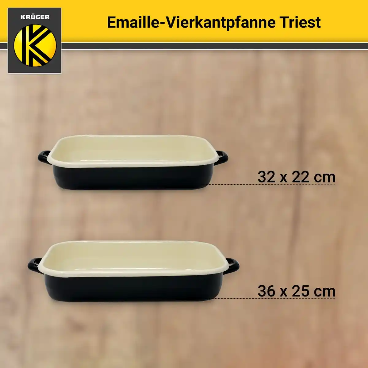 Bild 4 von Emaillierte Vierkantpfanne Triest, 32 x 22 cm