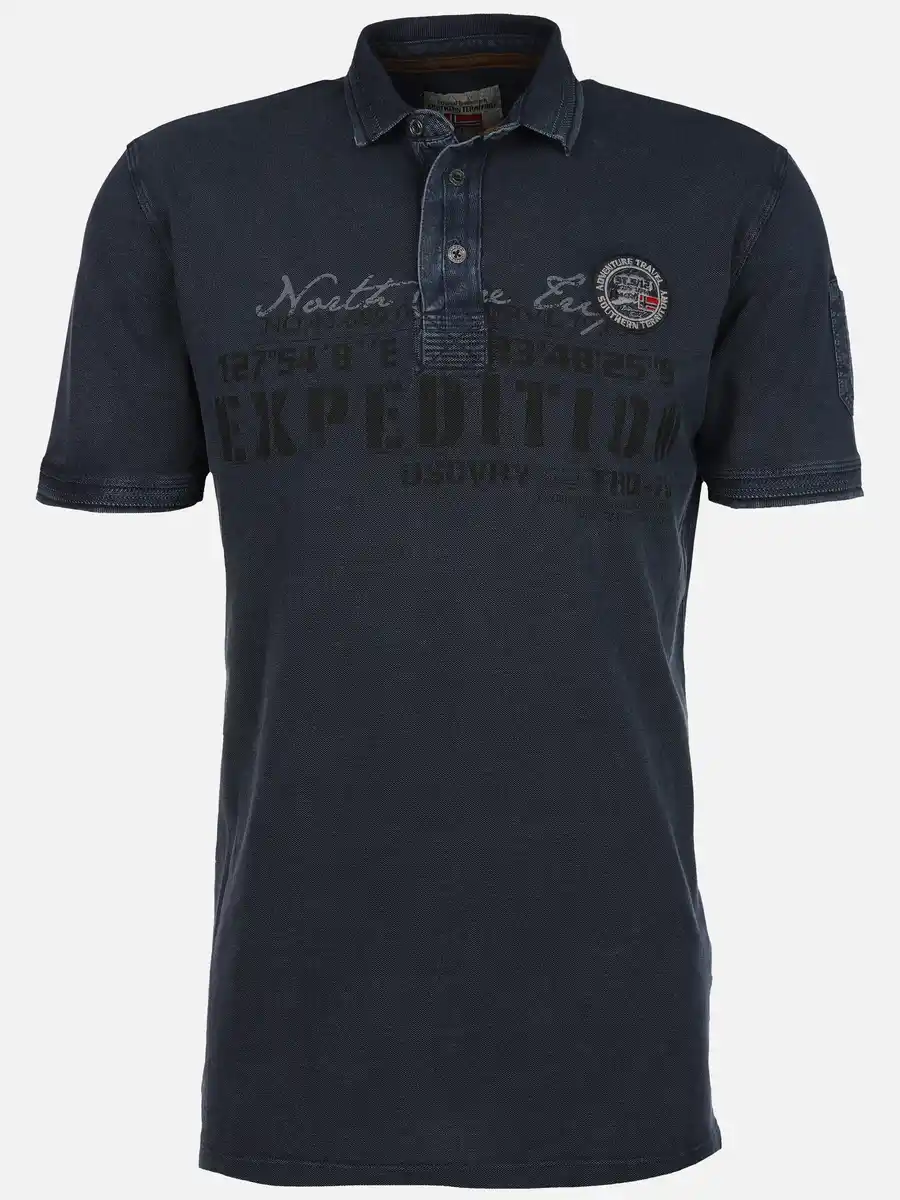 Bild 1 von Herren Poloshirt im Used Look Blau