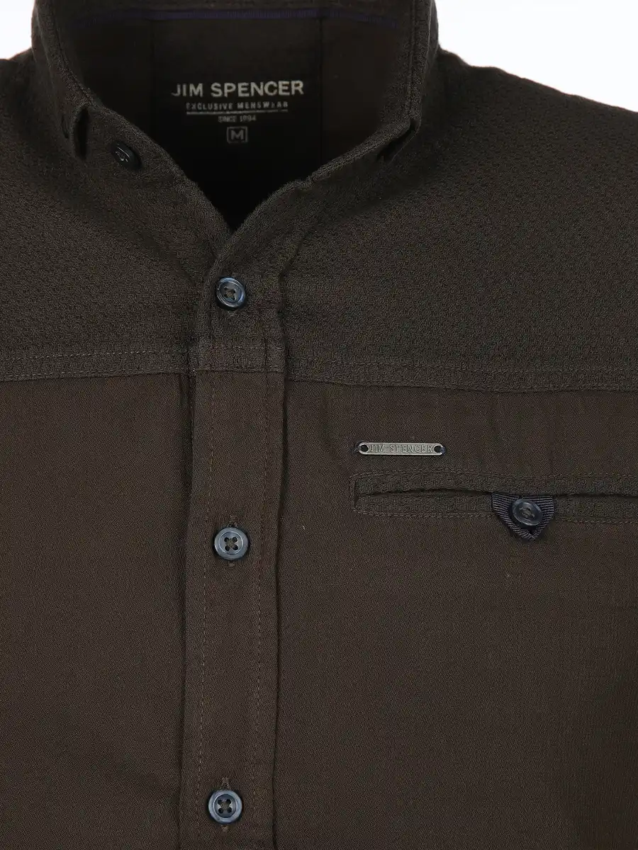 Bild 3 von Herren Freizeithemd mit kurzen Ärmeln Braun