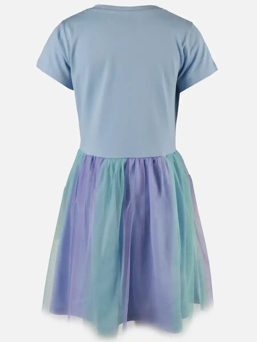 Bild 2 von Mädchen Kleid mit Meshrock und "Frozen" Motiv Blau