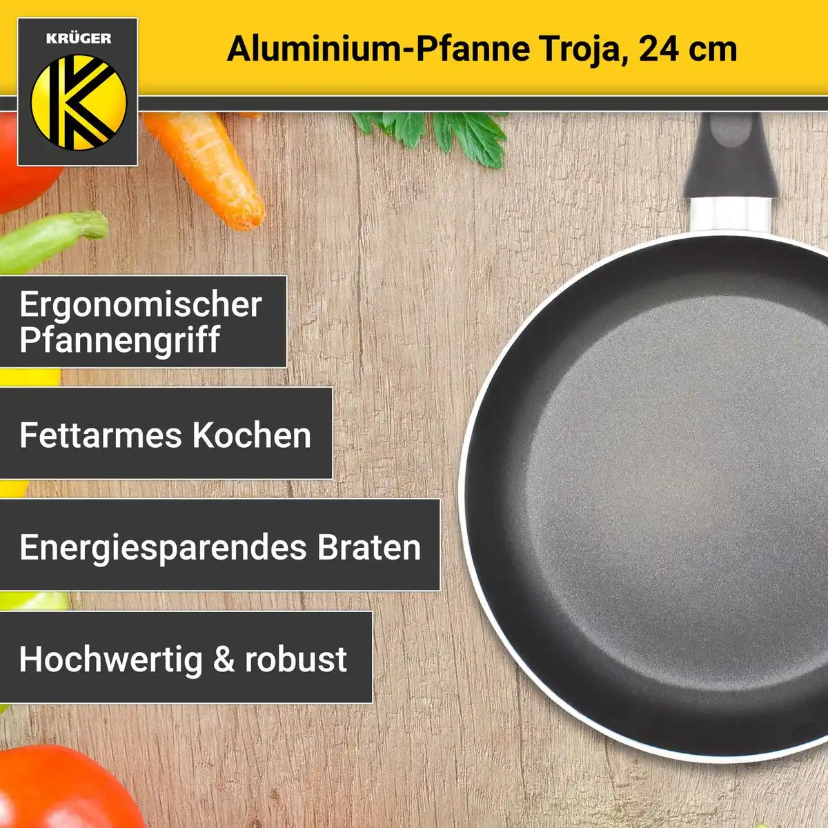 Bild 4 von Aluminium Pfanne Troja, 24 cm