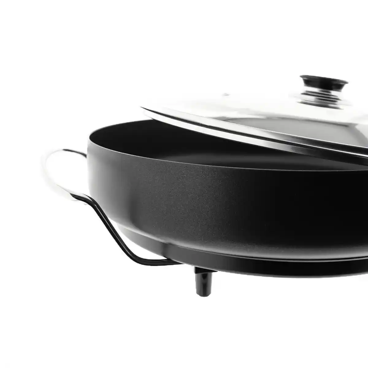 Bild 2 von Elektrische Multifunktionspfanne Pizzapfanne Grillpfanne Bratpfanne 40x15 cm Schwarz