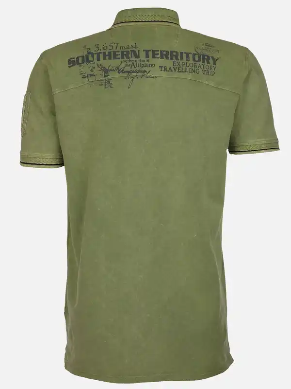 Bild 2 von Herren Poloshirt im Used Look Oliv