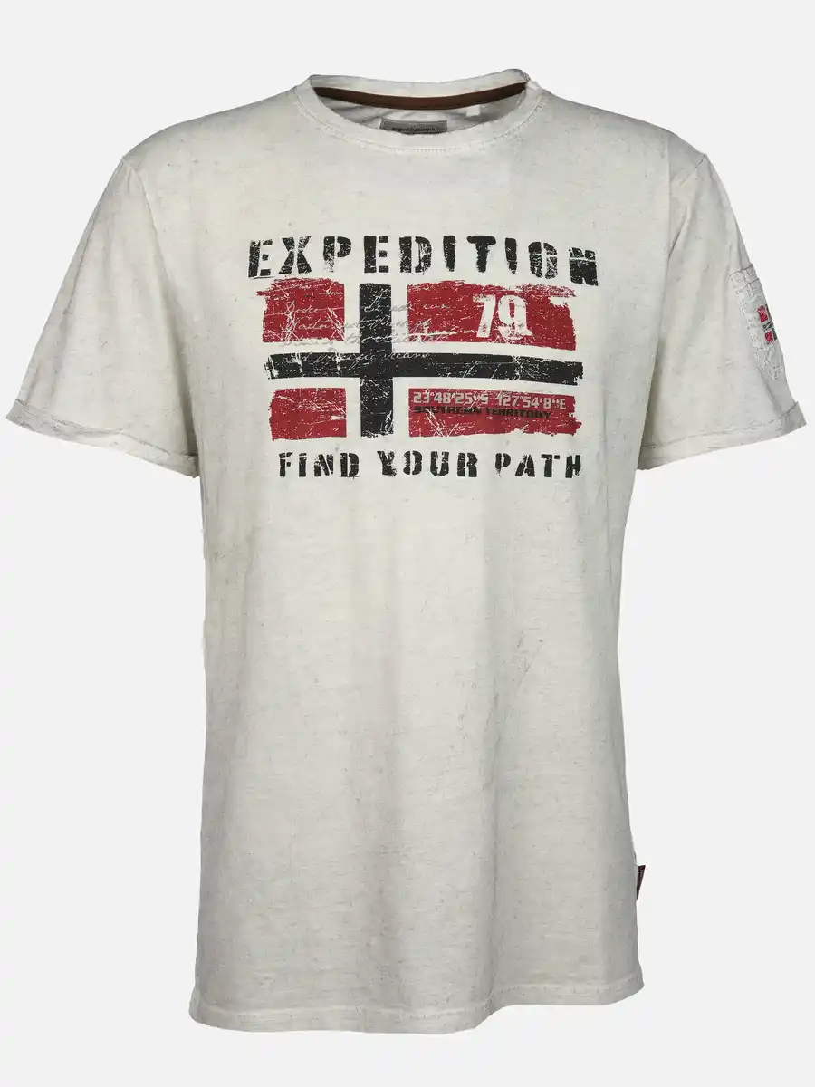 Bild 1 von Herren Shirt mit Frontprint Weiß