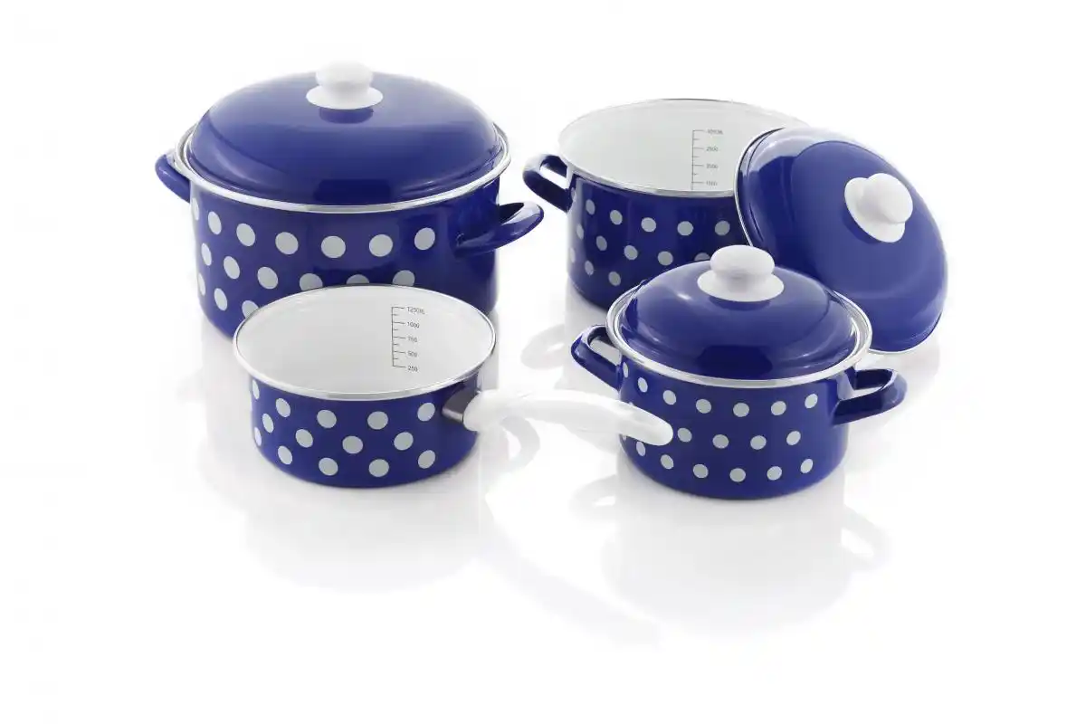 Bild 1 von Kochtopf-Set Pünktchen 7-tlg. blau/weiß