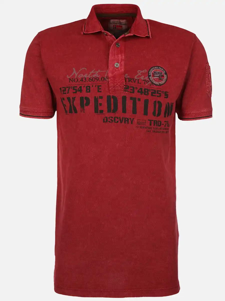 Bild 1 von Herren Poloshirt im Used Look Rot