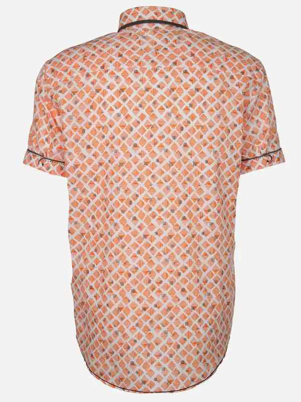 Bild 2 von Herren Freizeithemd mit Alloverprint Orange
