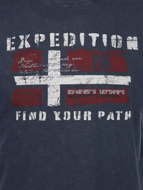 Bild 3 von Herren Shirt mit Frontprint Blau