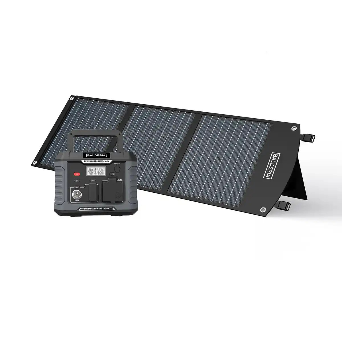 Bild 1 von Power Set PS500-60: Solar-Generator, Kraftwerk, Tragbare Powerstation 400Wh + Solarpanel 60W