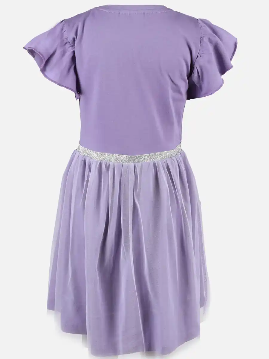 Bild 1 von Mädchen Kleid mit "Frozen" Motiv und Meshrock Lila