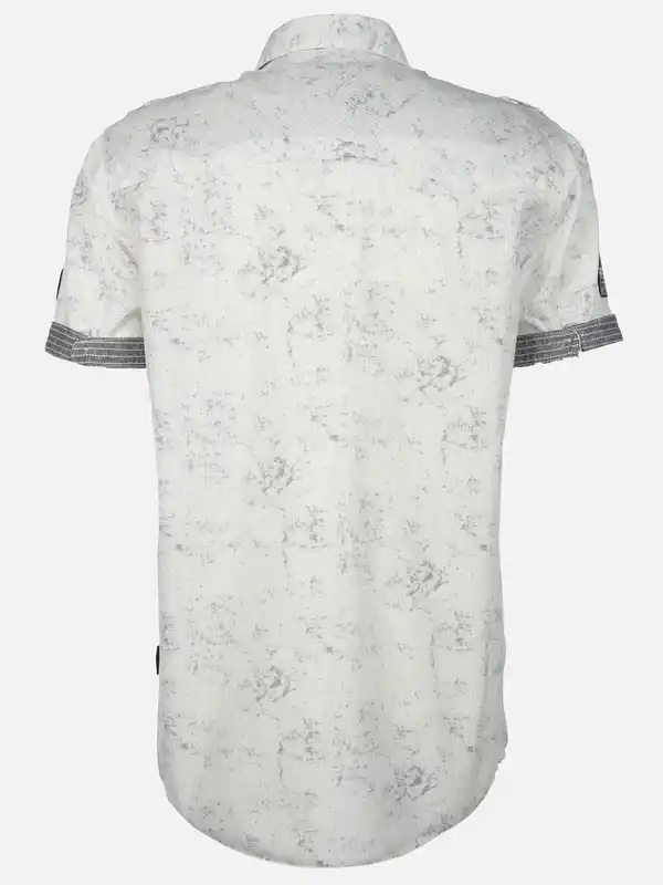 Bild 2 von Herren Freizeithemd mit Brusttaschen in Oilwash-Optik Weiß