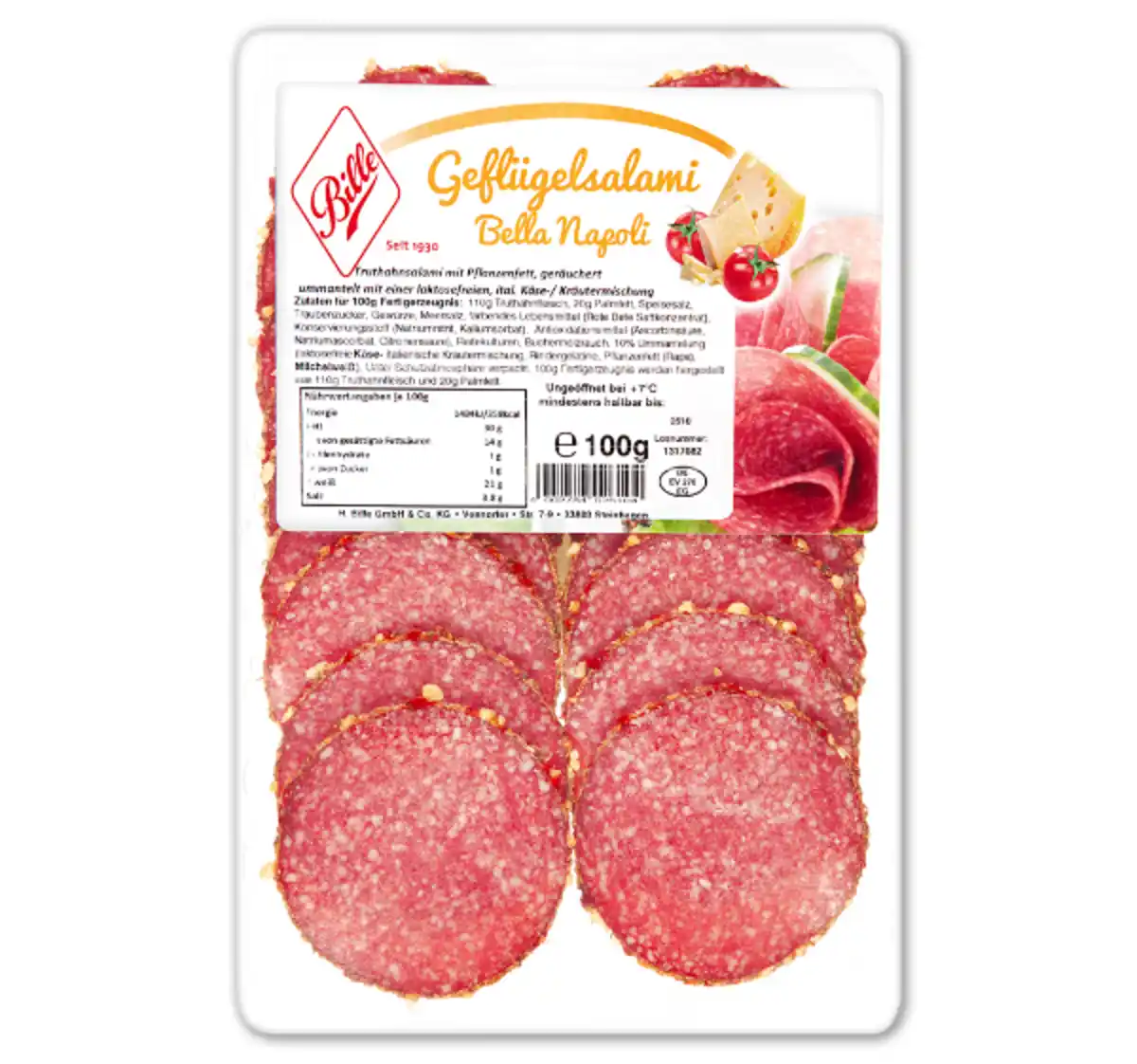 Bild 1 von BILLE Geflügelsalami*