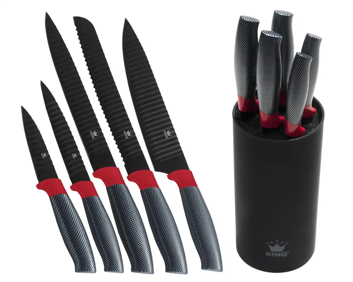 Bild 4 von 11tlg. Küchenset inkl. 4 Kochtöpfe, Bräter, 5 Messer, Messerblock