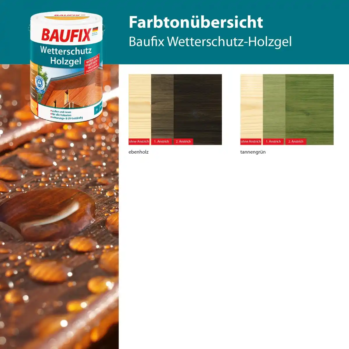 Bild 4 von Wetterschutz-Holzgel anthrazitgrau 5 L 2 er Set