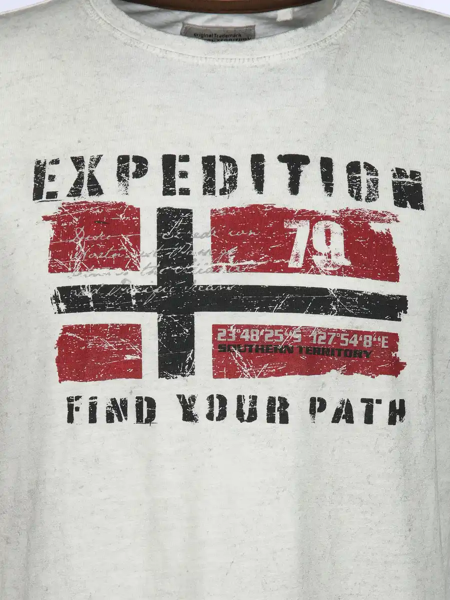 Bild 3 von Herren Shirt mit Frontprint Weiß