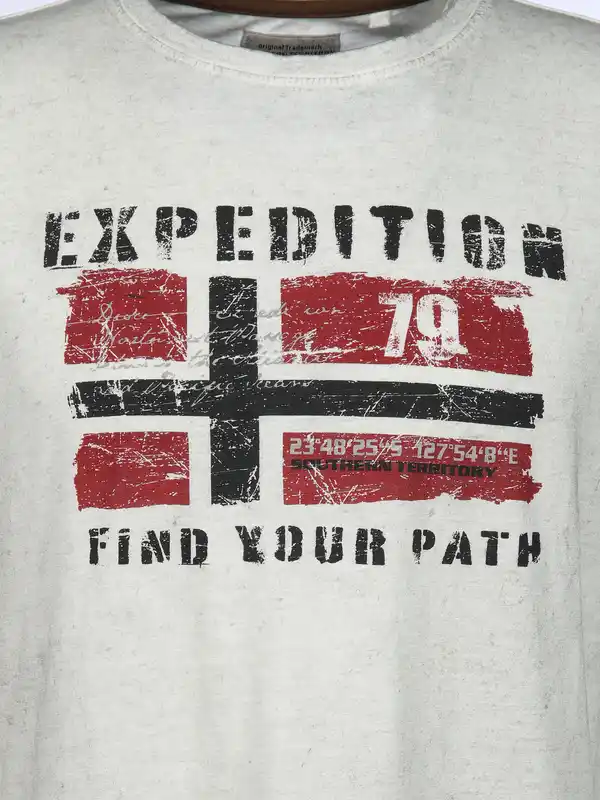 Bild 3 von Herren Shirt mit Frontprint Weiß