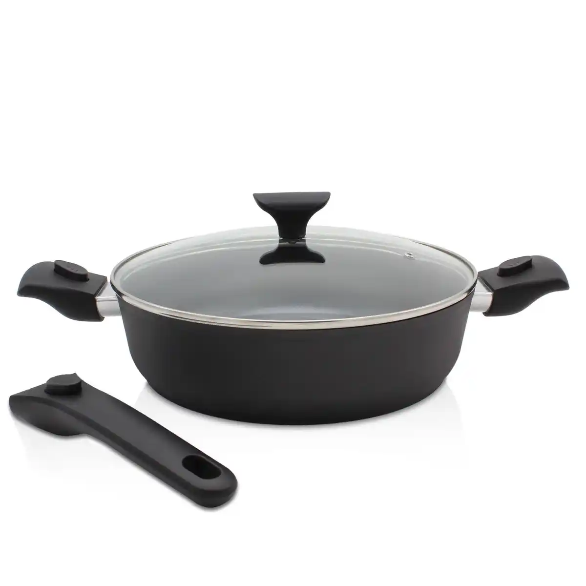 Bild 1 von Karl Krüger - Aluguss Servierpfanne Gamma rund mit Glasdeckel, 28 cm