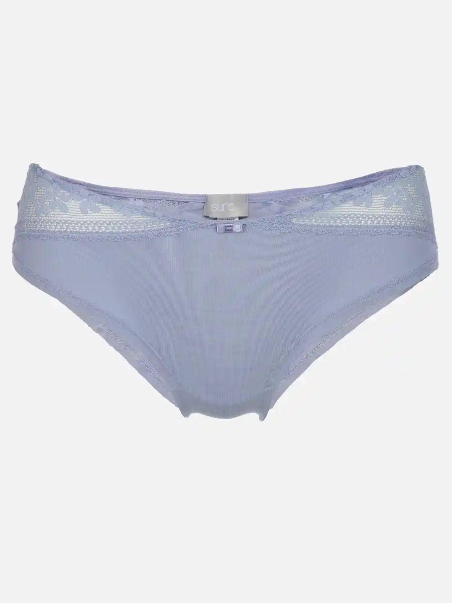 Bild 1 von Damen Slip mit Spitzenbesatz Blau