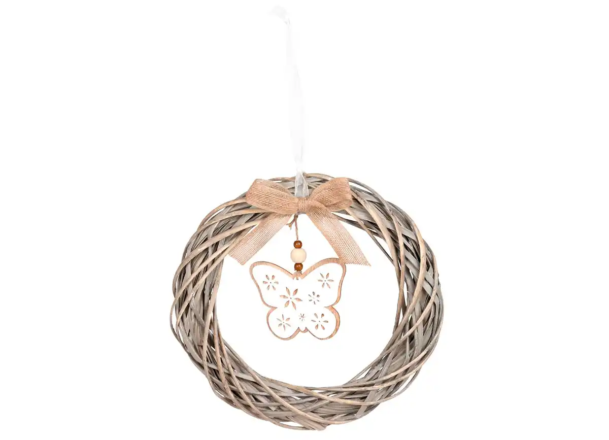 Bild 1 von Deko-Weidenkranz mit Schmetterling