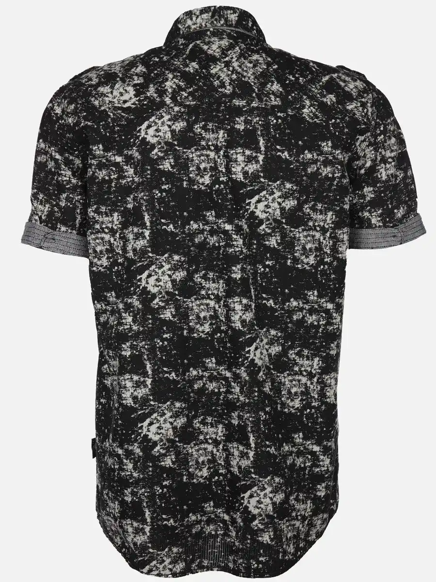 Bild 2 von Herren Freizeithemd mit Brusttaschen in Oilwash-Optik Schwarz