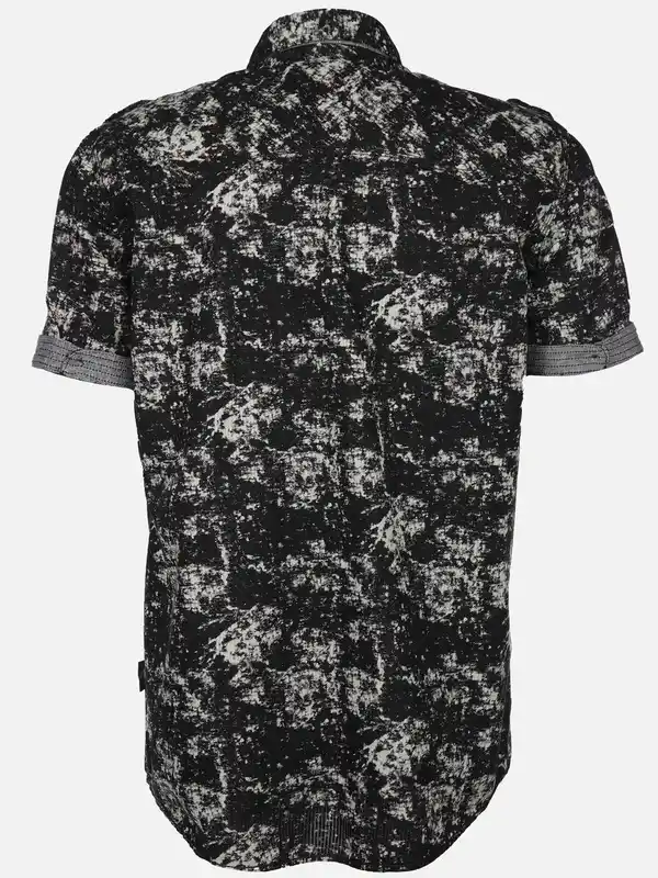 Bild 2 von Herren Freizeithemd mit Brusttaschen in Oilwash-Optik Schwarz