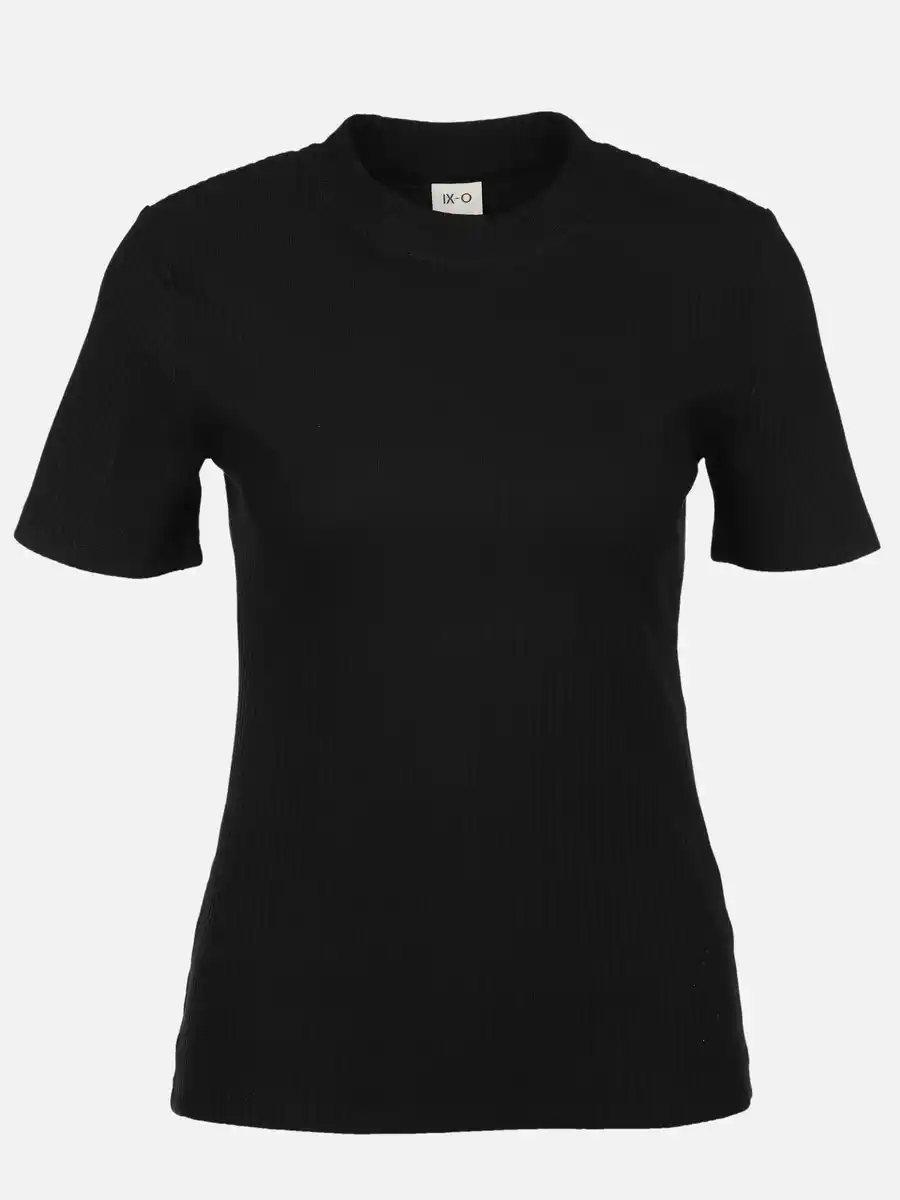 Bild 1 von Damen T-Shirt in Ottomanripp Schwarz