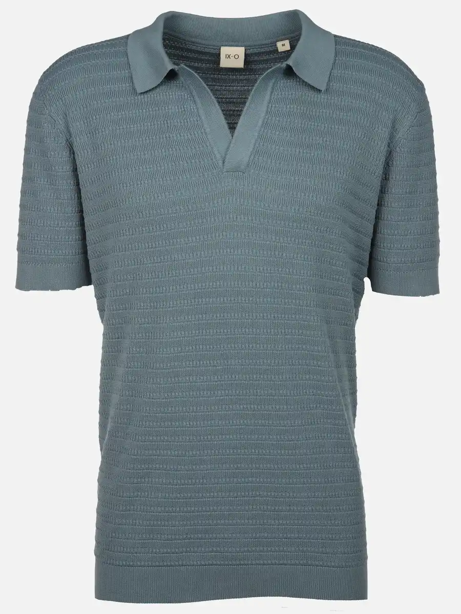 Bild 1 von Herren Poloshirt mit Struktur Blau