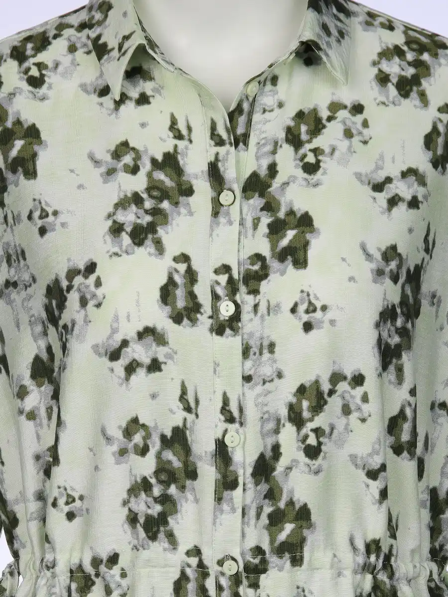 Bild 3 von Damen Kleid im Batikprint Weiß