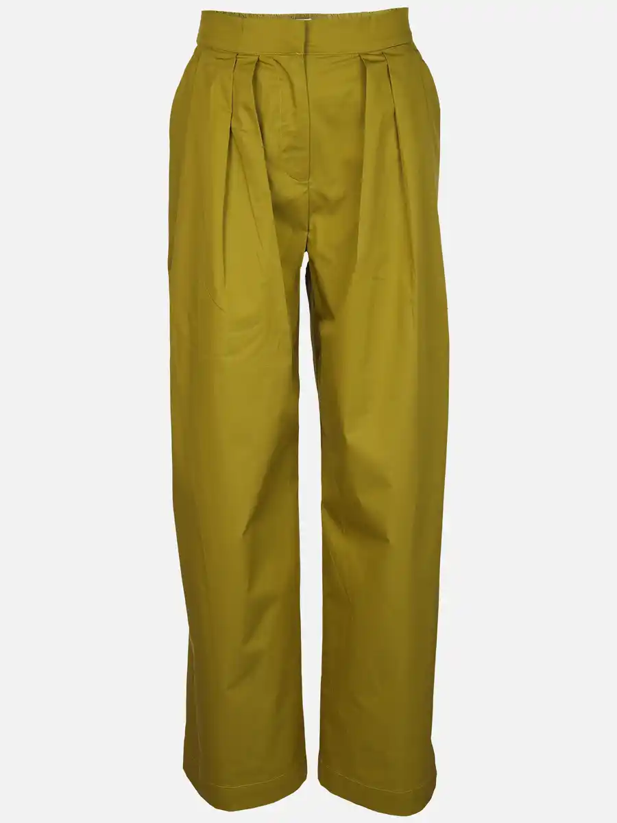 Bild 1 von Damen Culotte Hose mit Bundfalten Grün