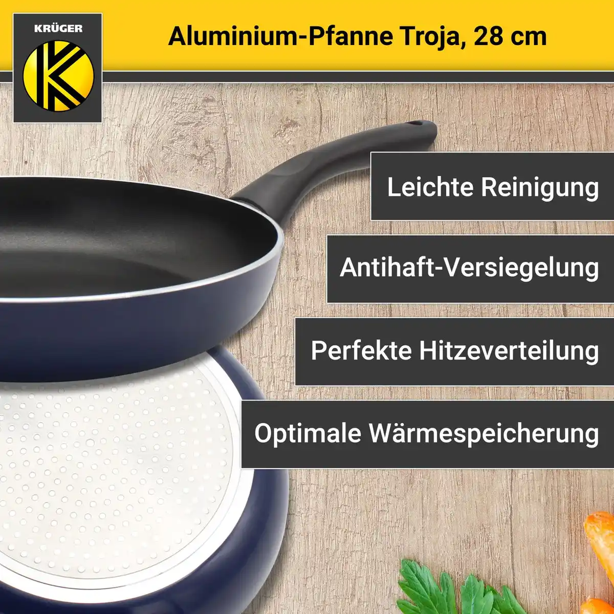 Bild 2 von Aluminium Pfanne Troja, 28 cm