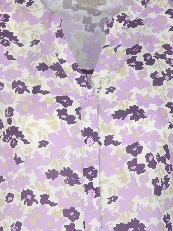 Bild 3 von Damen Bluse mit Alloverprint Lila