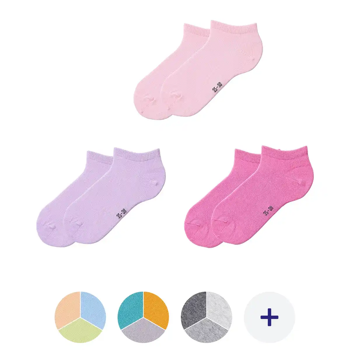 Bild 1 von LILY & DAN Kinder-Sneaker-Socken, 3er-Set