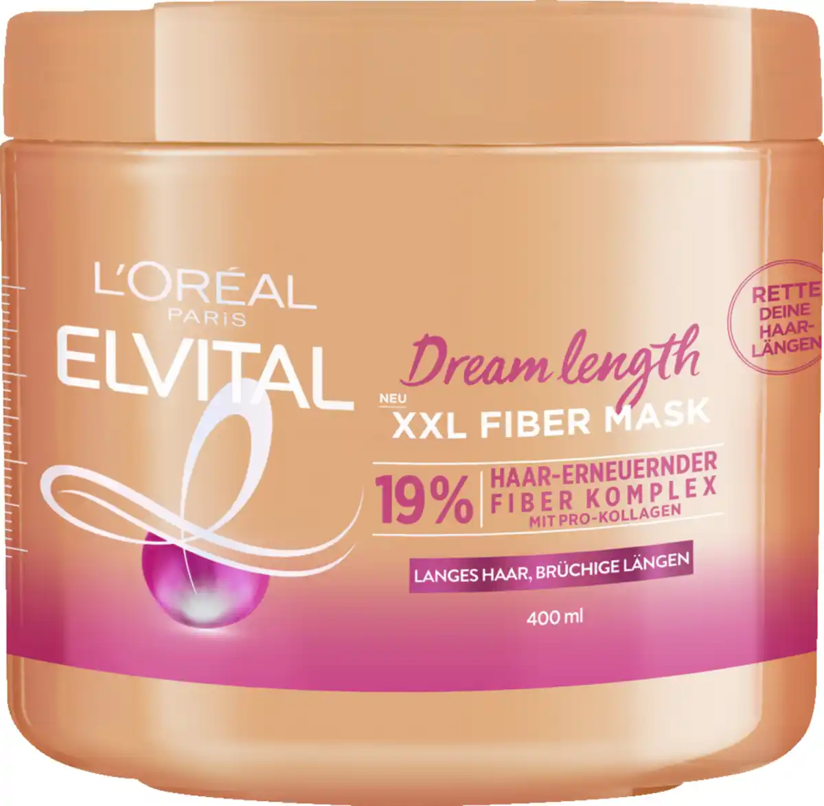 Bild 1 von L’Oréal Paris Elvital Dream Length XXL Fiber Mask, 400 ml