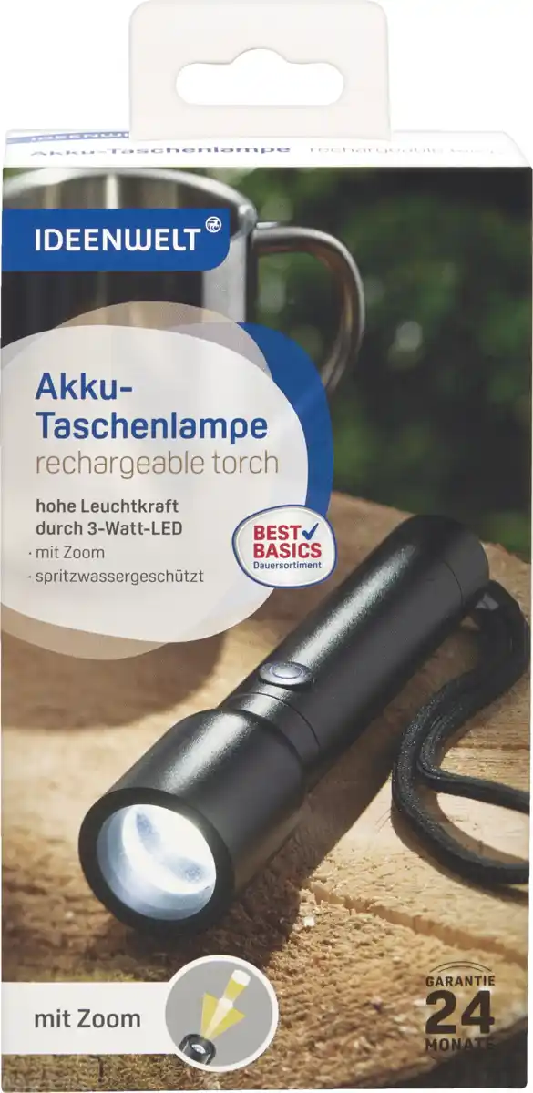 Bild 1 von IDEENWELT Best Basics Akku-Taschenlampe