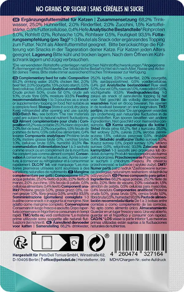 Bild 2 von Pets Deli Functional Suppe Anti-Hairball mit Rind und Zucchini, 40 g