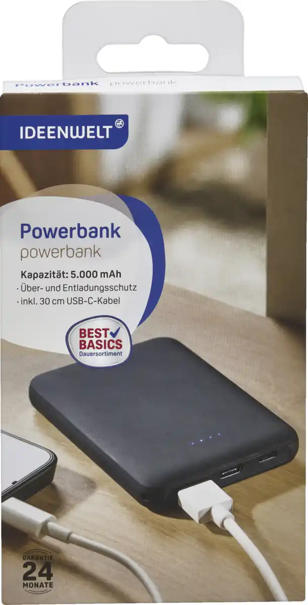 Bild 1 von IDEENWELT Best Basics Powerbank 5000 mAh