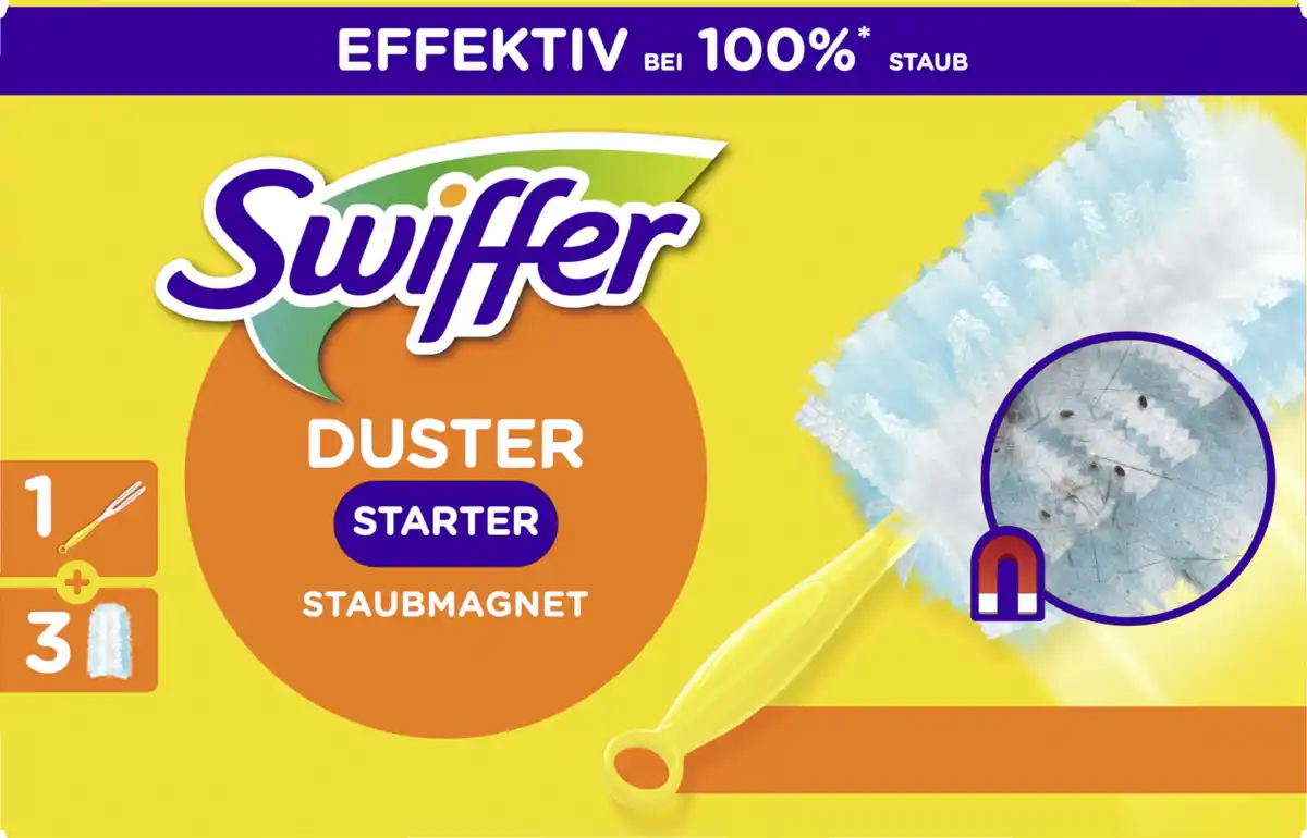 Bild 1 von Swiffer Duster Staubmagnet Kit (Griff + 3 Tücher)